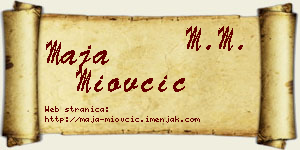 Maja Miovčić vizit kartica